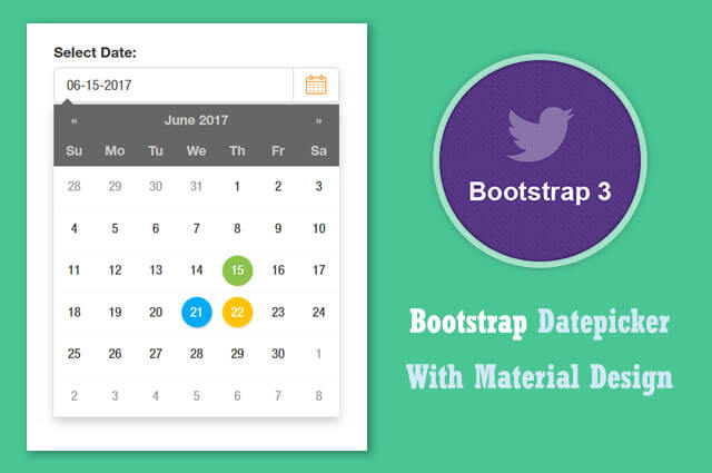 Bootstrap Date picker in Material Design