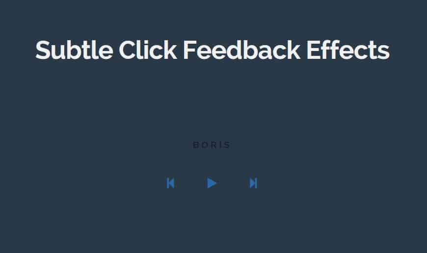 Awesome Subtle Click Feedback Effects