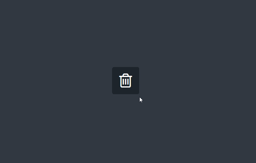 trash icon animation Archives - Css3 Transition
