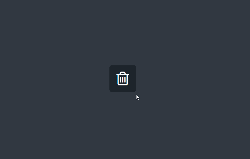 Delete Button Icon Animation