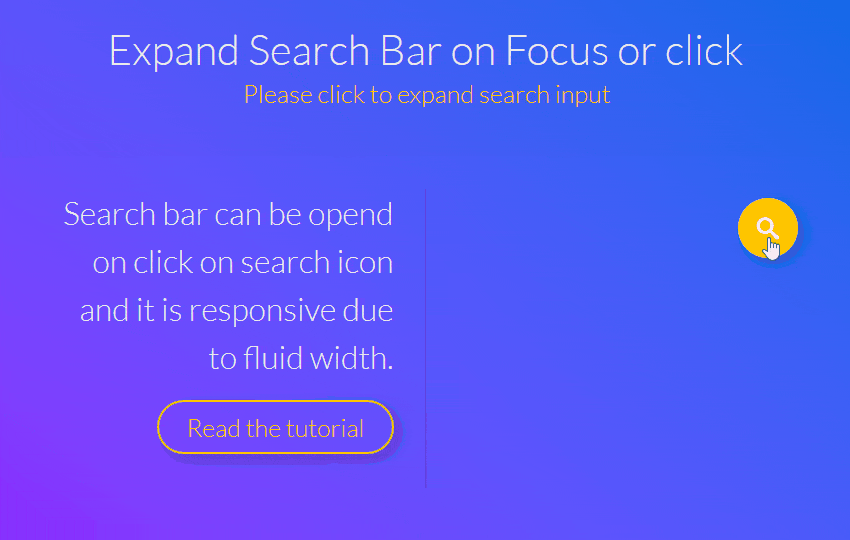 Expand Search box on Click Animation - Css3 Transition