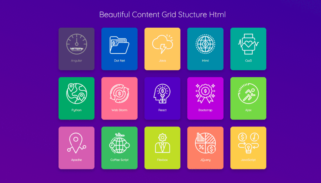 Material Design Grid Content UI