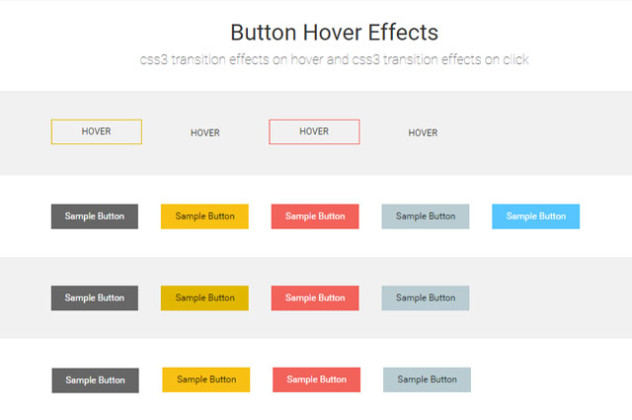 button Hover Effect Using CSS3 - Css3 Transition